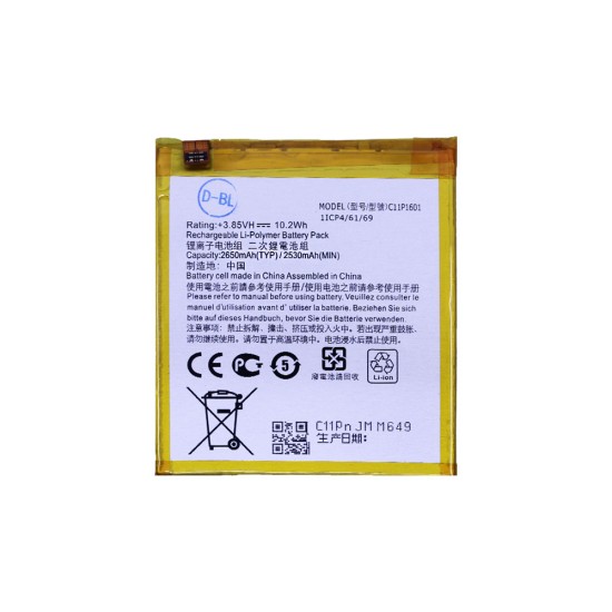 Bateria C11P1601 para Asus Zenfone ZE520KL/ZB501KL 2650mAh